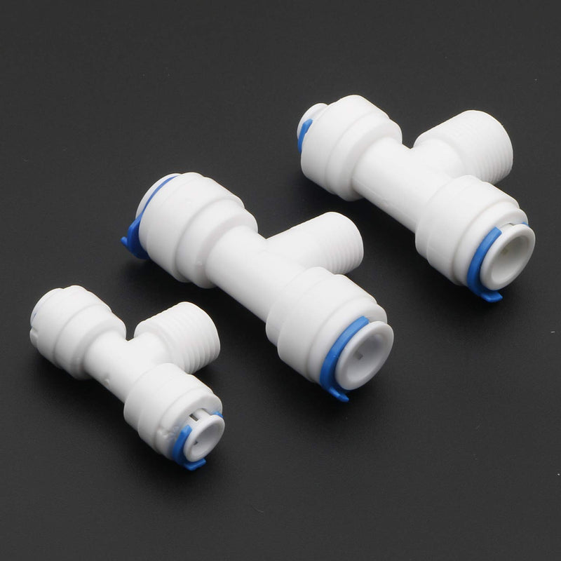 Pxyelec 1/4 inch Tube OD, 3/8 inch Tube OD Quick Connector, Water Tube Fitting for RO Water Systems Water Purifiers Tube Fittings(Pack of 30) - NewNest Australia