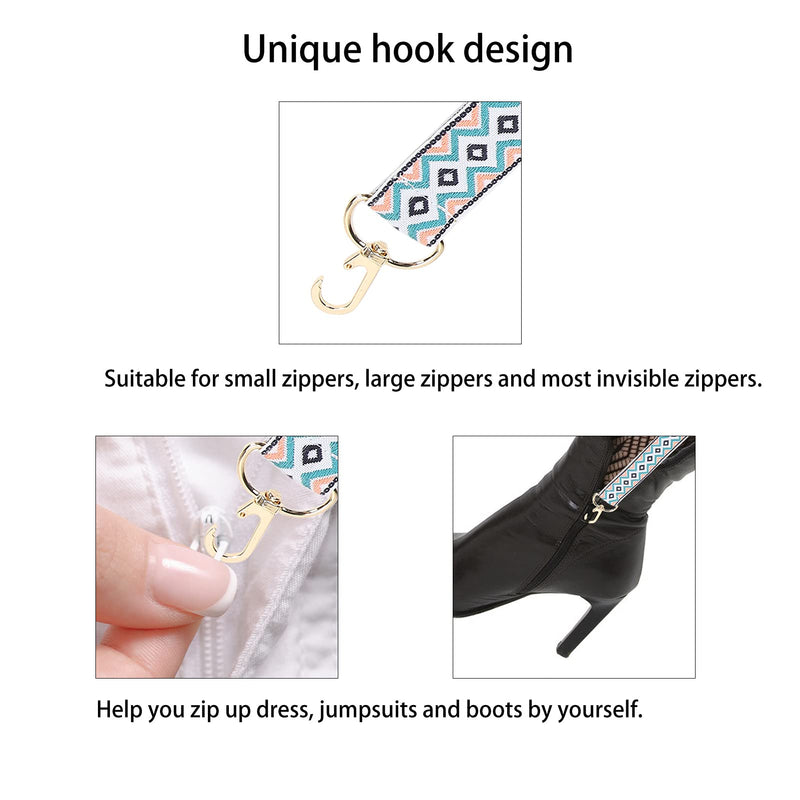 Zip Puller, Zip Assistant for Women Living Alone and Women with Shoulder Problems, Soft and Strong Fabric | Elegant and Beautiful Design, Back Zipper Pullerzip Up Dress and Boots Zipper 30.3in - NewNest Australia