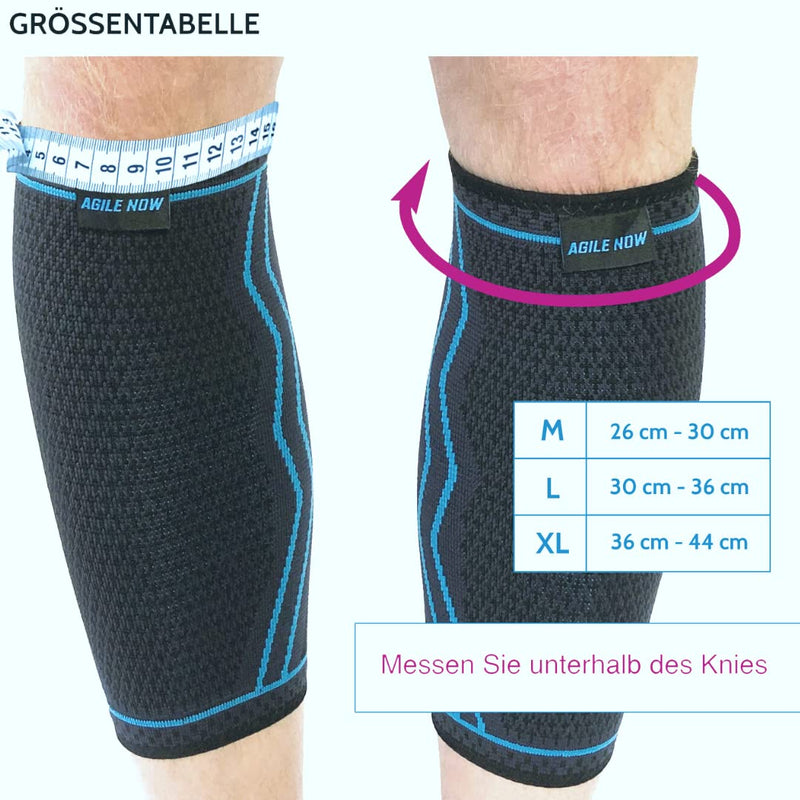 Agile Now Calf Support Set Of 2 Stabilises & Relieves Calves With Every Movement - Compression Stockings For Men & Women - Non-Slip & Breathable Compression Sleeves (Xl, Blue) - NewNest Australia