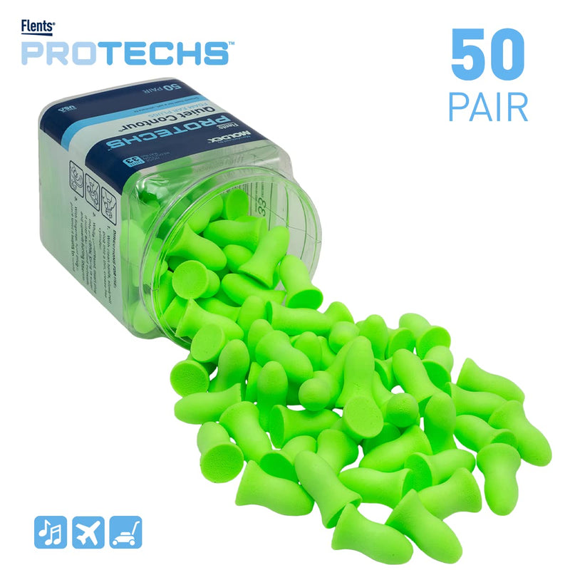 Flents Ear Plugs, 50 Pair, Ear Plugs for Sleeping, Snoring, Loud Noise, Traveling, Concerts, Construction, & Studying, Contour to Ear, NRR 33 50 Pair (Pack of 1) - NewNest Australia