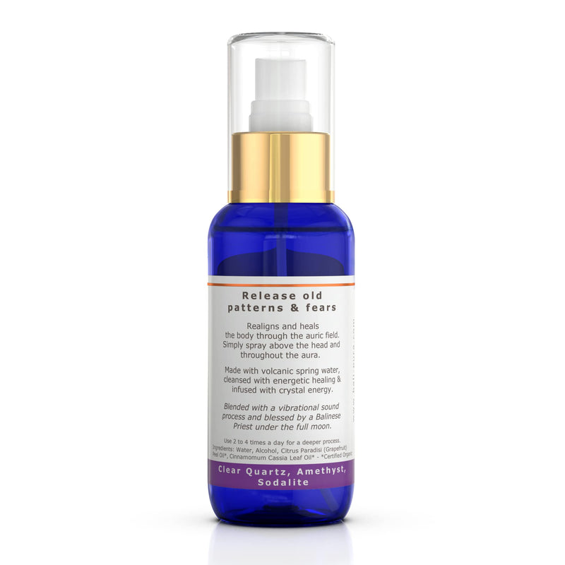 BALIPURA - Healing Crystals Auric blends of essential oils of cinnamon and grapefruit, amethyst, sodalite & clear quartz. "Let Go" Aura Mist Handmade in Bali, 100ml Let go - NewNest Australia