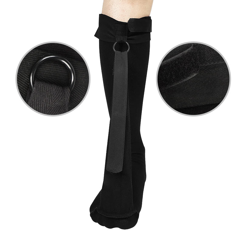 Adults Plantar Fasciitis Night Sock, Adjustable Arch Pain Boot Splints Recovery Socks Non-Slip Achilles Tendonitis Relief Brace Night Splint Foot Drop Support M 1pc/Black - NewNest Australia