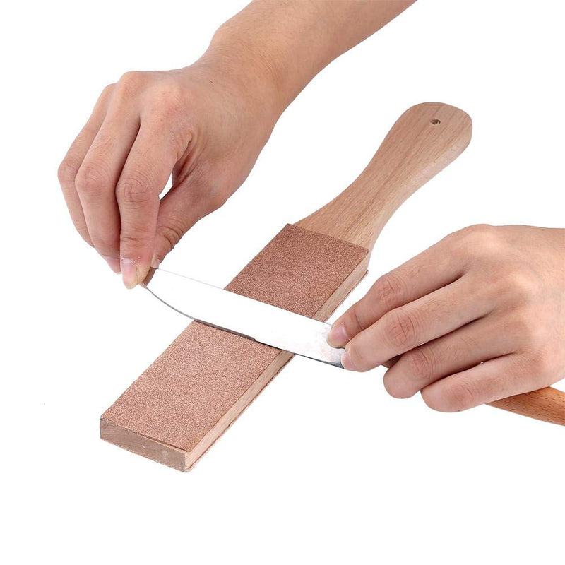 DIY Leather Strops Kit with Wooden Handle Leather Strop Double Sided Leather Paddle Strop for Leather Knife Sharpening Polishing - NewNest Australia