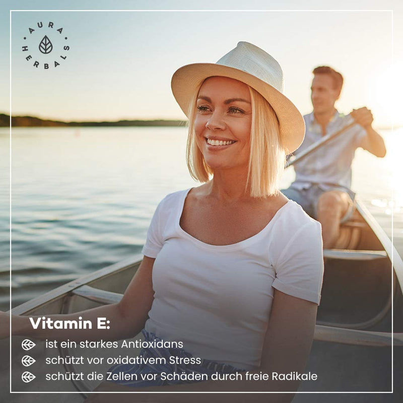 AURA HERBALS® Vitamin E Forte 900 drops of oil - High dosage and up to 180 DAILY SERVINGS - Liquid 30ml - Natural product 100% - Vegan - High bioavailability - Simple composition - NewNest Australia