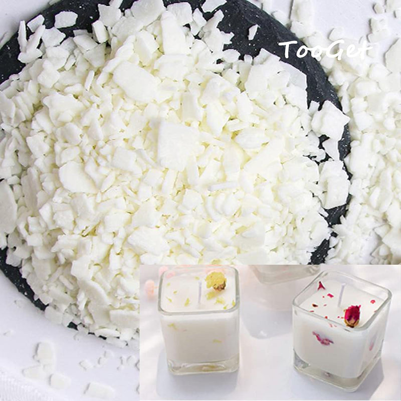 TooGet Pure White Soy Wax Flakes, 100% Natural Soy Wax Bulk for Candle Making DIY, Premium Quality, Top Grade - 1 Pound - NewNest Australia