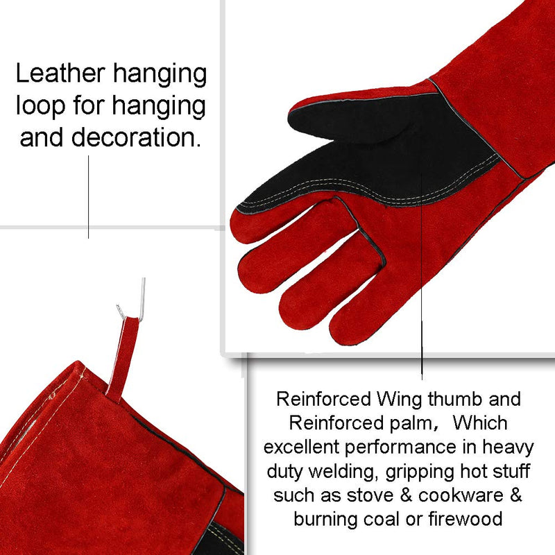 Welding Gloves Kevlar Stitching Hy049 womens welding gloves (Red-14IN) - NewNest Australia