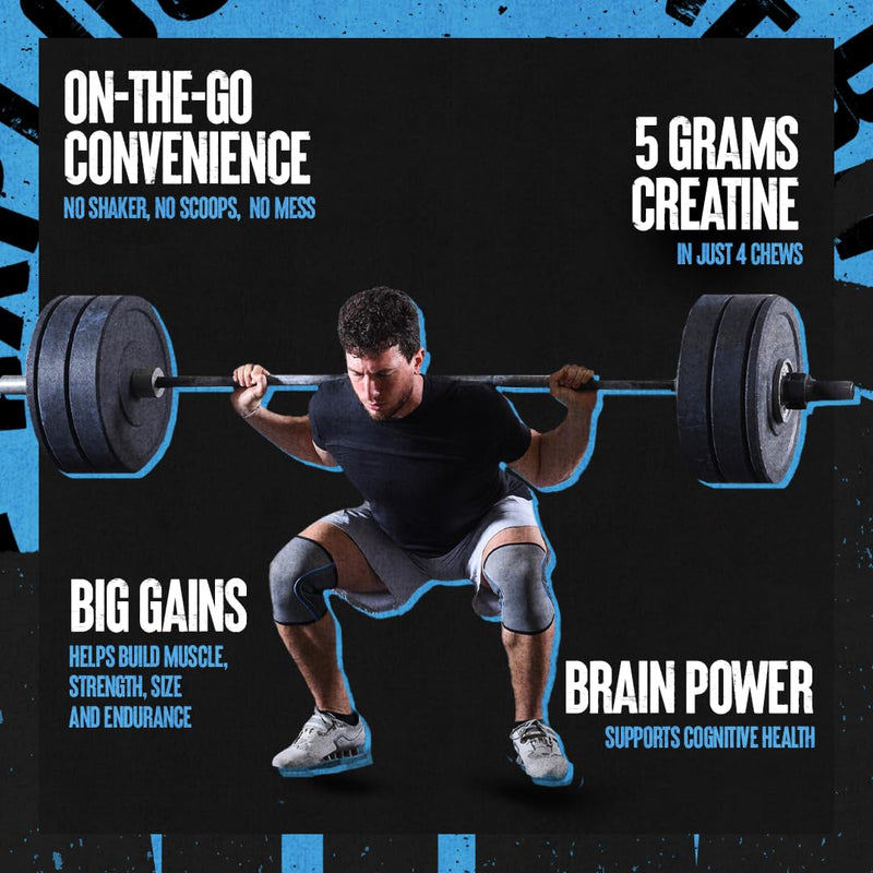 Universal Nutrition Animal Creatine Chews (Fruit Punch) Contains 5 G Easily Absorbent Creatine Monohydrate & Sea Salt For Absorption & Pump, Increases Training Capacity Of The Body, 120 Chewable Tablets - NewNest Australia