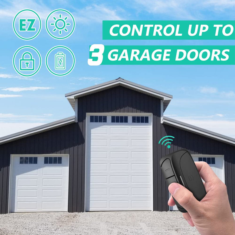 3-Channel Universal Garage Door Opener Remote with Visor Clip, Replacement for LiftMaster Chamberlain Craftsman Compatible with Openers has Green Orange Red Purple Yellow Learn Button 2 Pack - NewNest Australia