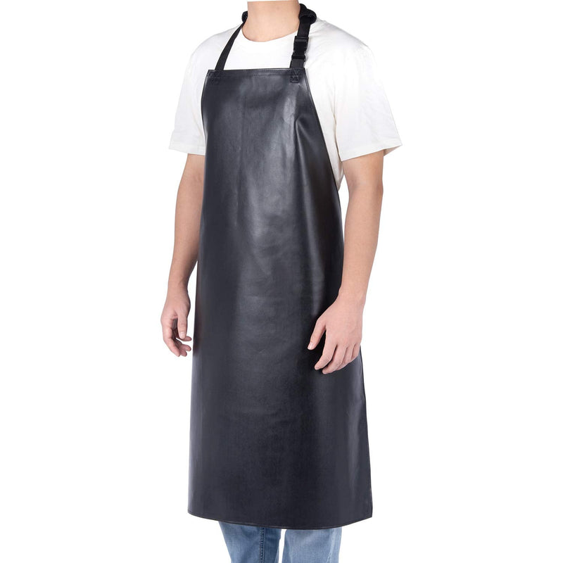 Heavy Duty Vinyl Waterproof Apron Ultra Lightweight Industrial Apron One Size Black - NewNest Australia