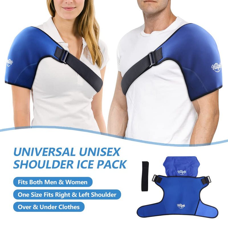 Hilph®Shoulder Ice Pack Rotator Cuff Cold Therapy for Shoulder Injuries, Reusable Shouder Cold Pack Wrap for Swelling, Bursitis, Frozen Shoulder, AC Joint Pain, Fit Left & Right Shoulder - NewNest Australia
