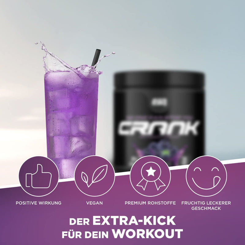 ESN Crank, Blackberry, powder, 380g, complete pre-workout booster - NewNest Australia