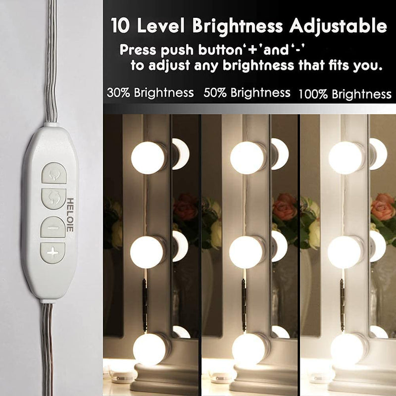 Led Vanity Mirror Lights with 10 Dimmable Light Bulbs 17ft Makeup Vanity Light for Vanity Table Dressing Room Mirror - NewNest Australia