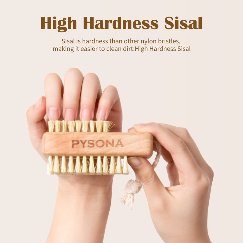 Nail Brush for Cleaning Fingernails,2 Pack Wooden Nail Brushes Fingernail Brush for Cleaning Nail Scrub Brush, Two-sided with Hanging Rope (Beechwood) - NewNest Australia