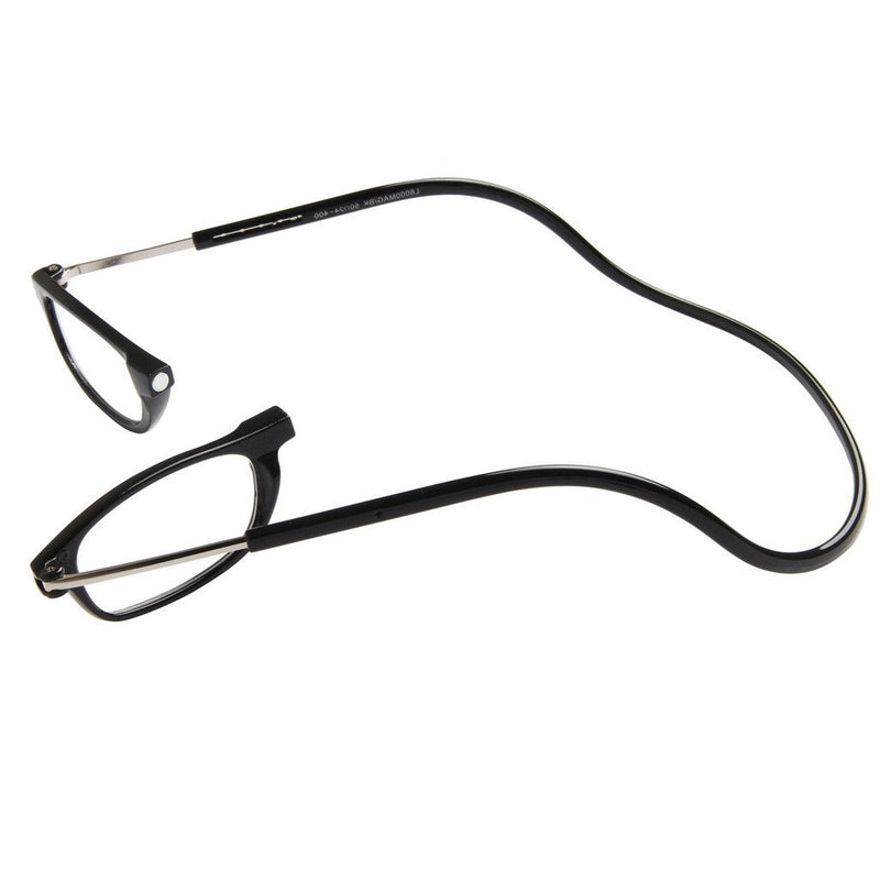 TBOC Pack: Reading Glasses Reading Aid for Men Women - (Two Units) Diopter +3.00 Black Frame Strength PC Mobile Phone Foldable Woman Man Magnetic Closure Clip Presbyopia Presbyopia +3.00 Diopter (Pack of 2) Black + Black - NewNest Australia