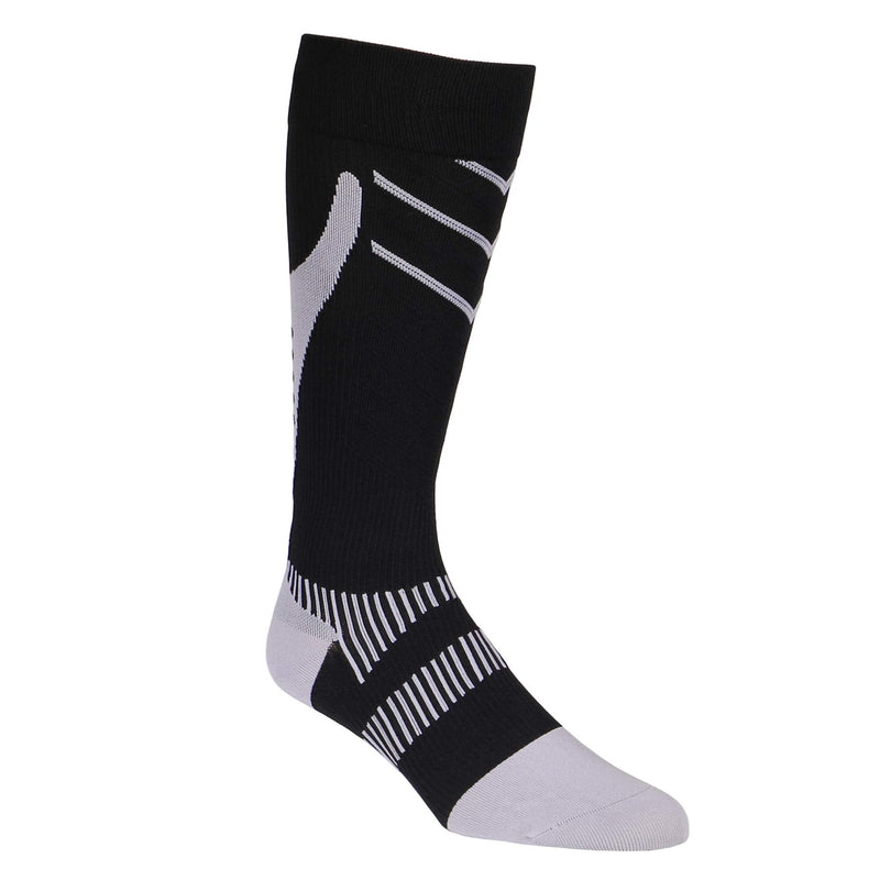 NuVein Compression Socks, 15-20 mmHg Support for Athletic Performance and Medical Recovery, Knee High, Closed Toe, Silver on Black, X-Large - NewNest Australia