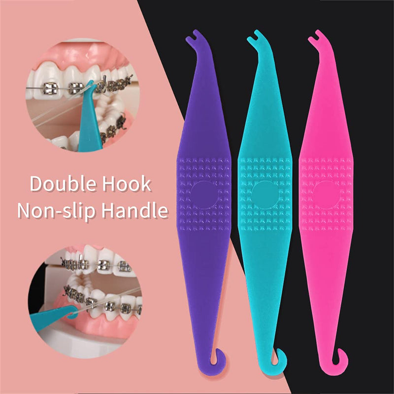 20 Pack Braces Rubber Band Tool Dental Elastic Rubber Bands Placers for Braces Disposable Plastic Orthodontic Elastic Placers - NewNest Australia