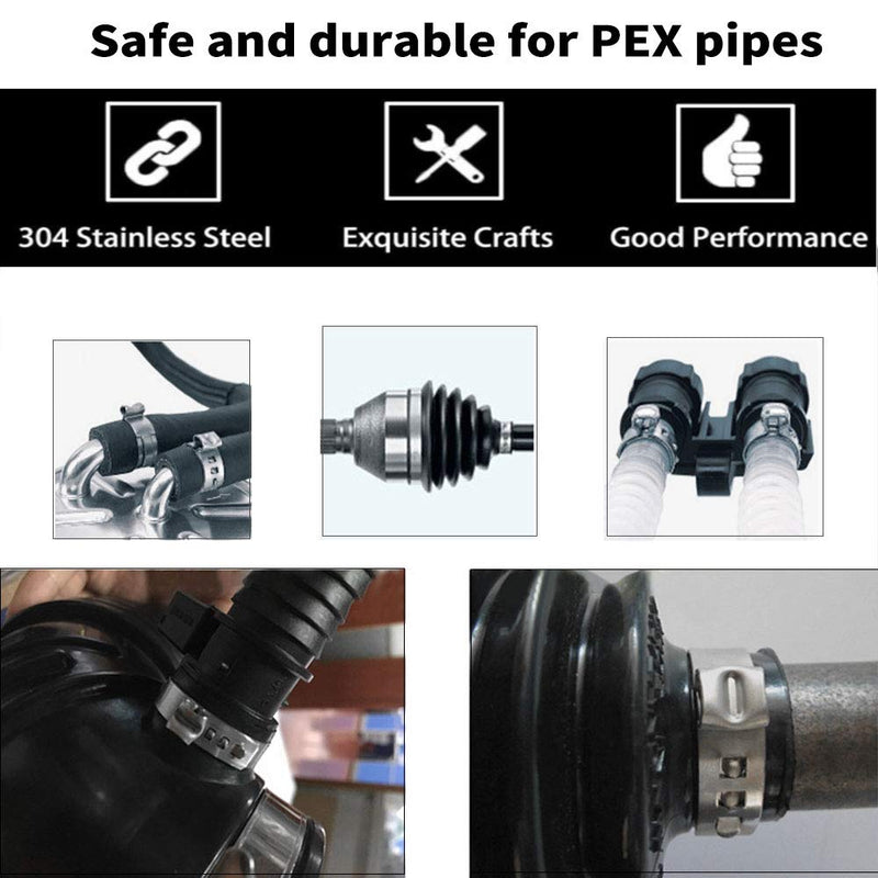 50 PCS 1/2 Inch PEX Cinch Clamp Rings, 304 Stainless Steel PEX Fitting Clamps Pinch Clamps Ring Crimp Rings for PEX Tubing Pipe Fitting Connections (Silver-1/2inch(50PCS)) Silver-1/2inch(50PCS) - NewNest Australia