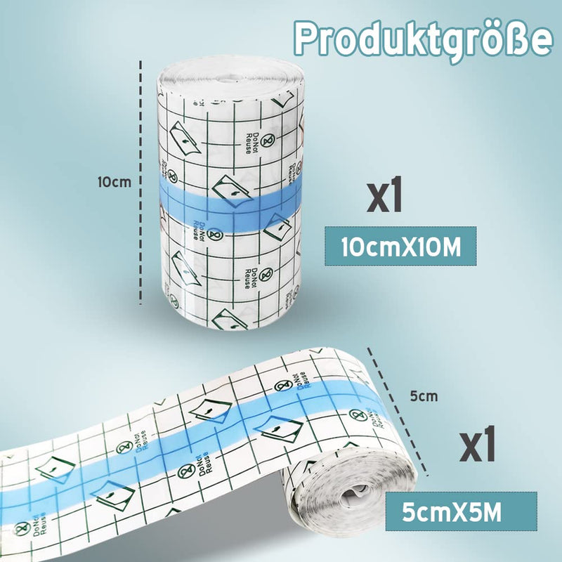 Pack Of 2 Waterproof Transparent Bandage, Waterproof Plaster Transparent Plaster Roll, Elastic Adhesive Bandage, Fixer Plaster Stretch, Skin Healing Protective Bandages For Anti-Allergic Sports - NewNest Australia