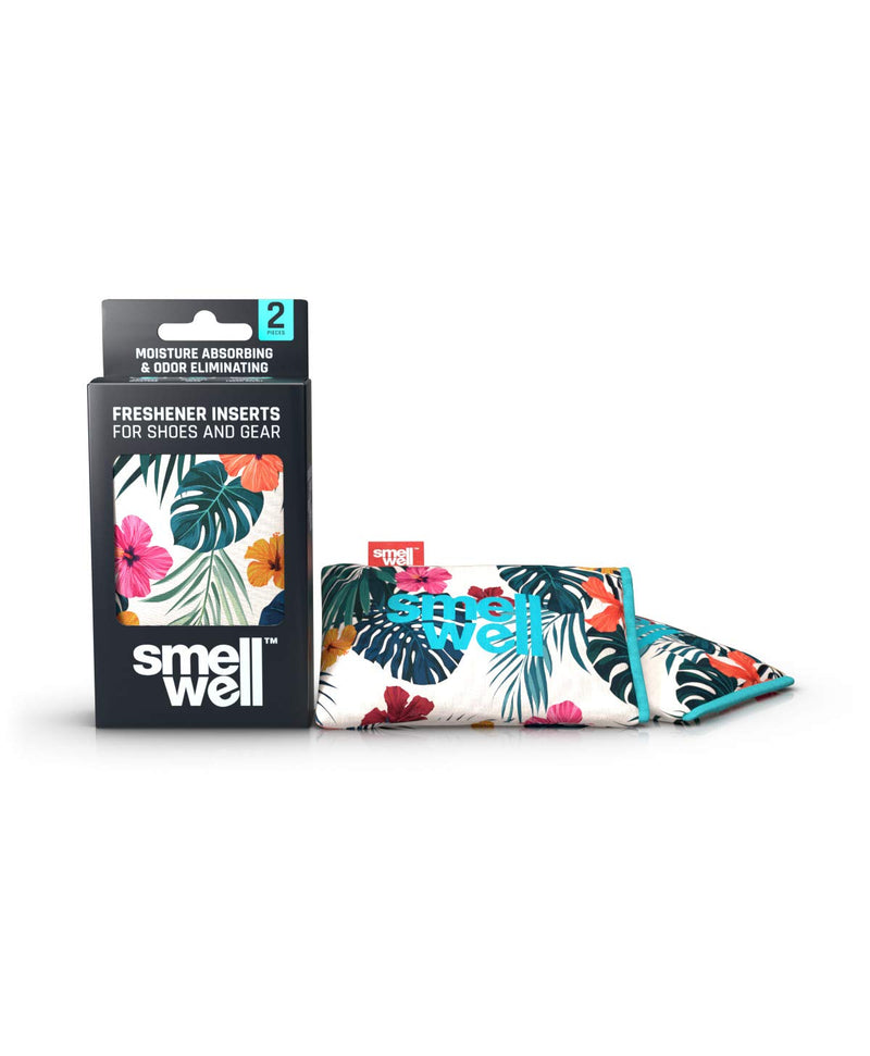 SmellWell Odour Eliminating Air Purifying Bags (2 Pack | 100g) Activated Bamboo Charcoal Air Freshener for use from Gym to Car to Home (Flower Power, Original) - NewNest Australia