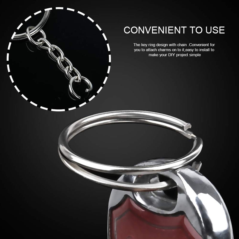 Teenitor Metal Split Keychain Ring Parts for Arts and Craft- 60 Key Chains 25mm with 26mm chains and 60pcs Open Jump Ring for Craft Key Ring - NewNest Australia