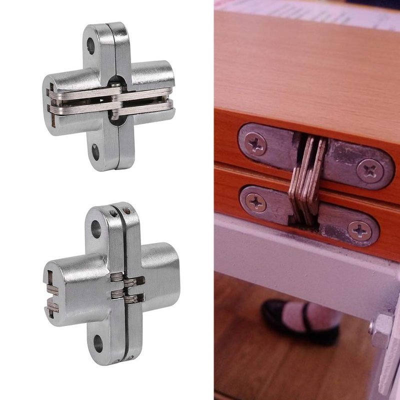 Zinc Alloy Hidden Hinge Invisible Folding Door Concealed Cross Hidden Hinges for Furniture Hardware Folding Door(43.7mm) 43.7mm - NewNest Australia