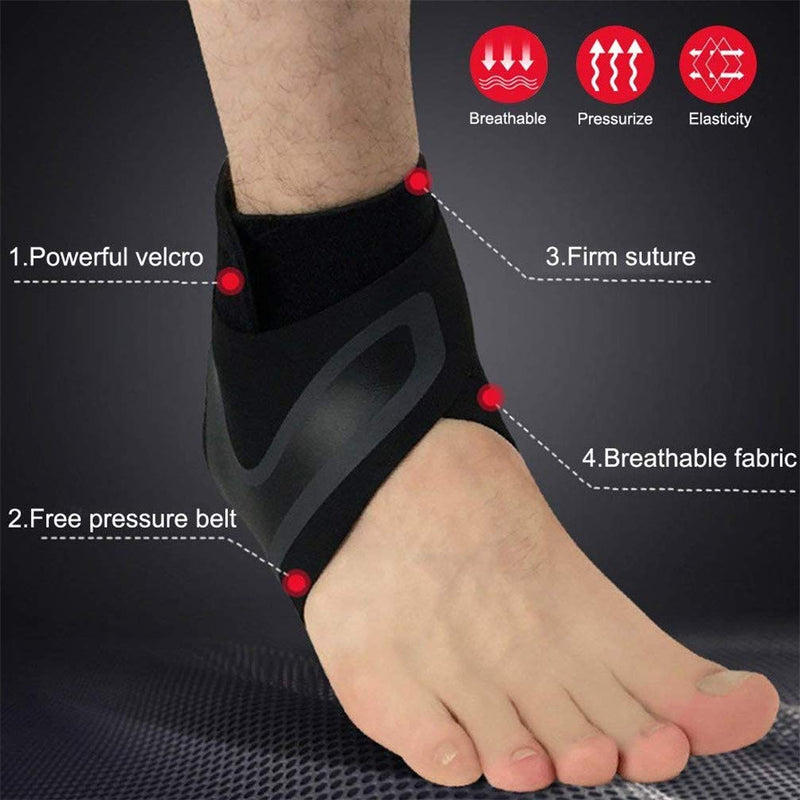Ankle Brace Support Sleeve, Adjustable Breathable Elastic Anti-Sprain Ankle Brace Sleeve, for Basketball Sports Joint Pain Injury Recovery, Arch Support, Foot Ankle Swelling, Heel Spurs, 1 Pair (XL) XL - NewNest Australia