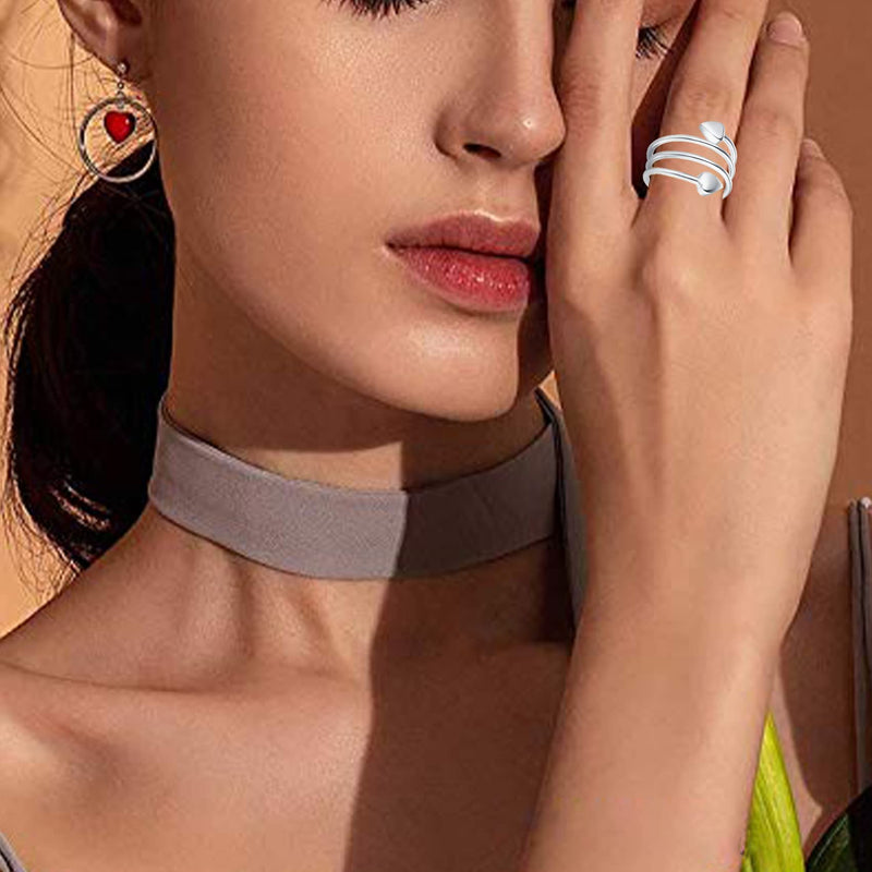 Jeracol Lymphatic Drainage Magnetic Copper Rings for Men Women,2 Pcs Pure Copper Magnetic Rings with Four Strong Magnets,Adjustable Copper Rings with A Gift Box Z-Silver - NewNest Australia