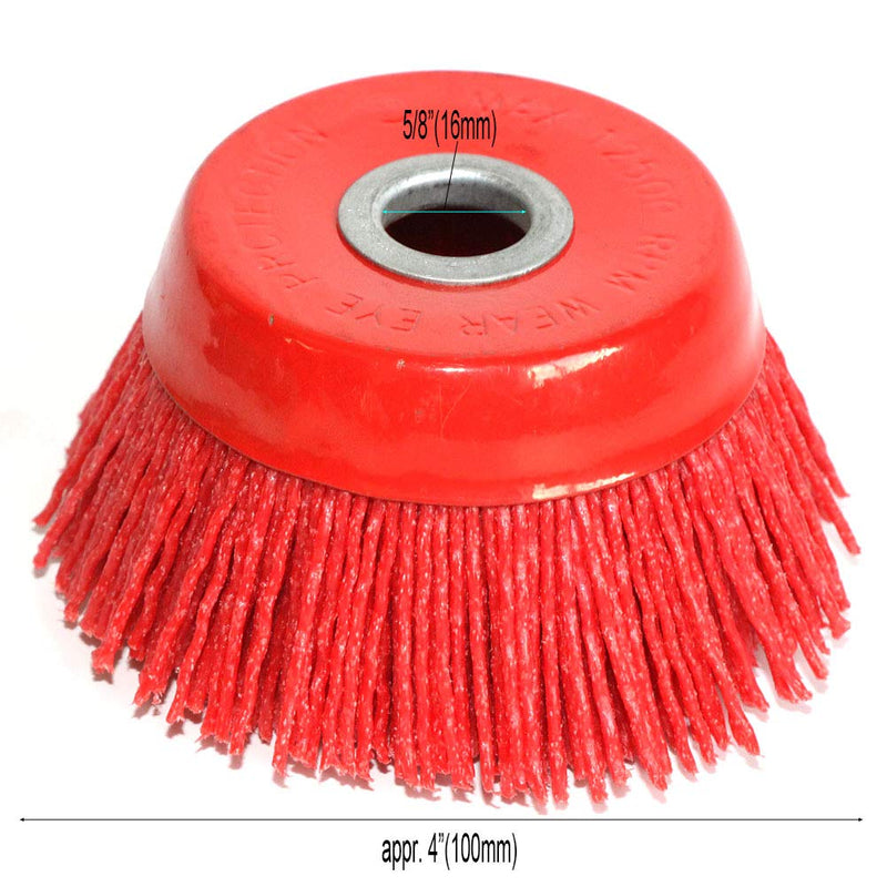 FPPO 2PCS 4" Inch Abrasive Wire Nylon Cup Brush for Angle Grinder, for Cleaning Polishing Deburring - NewNest Australia