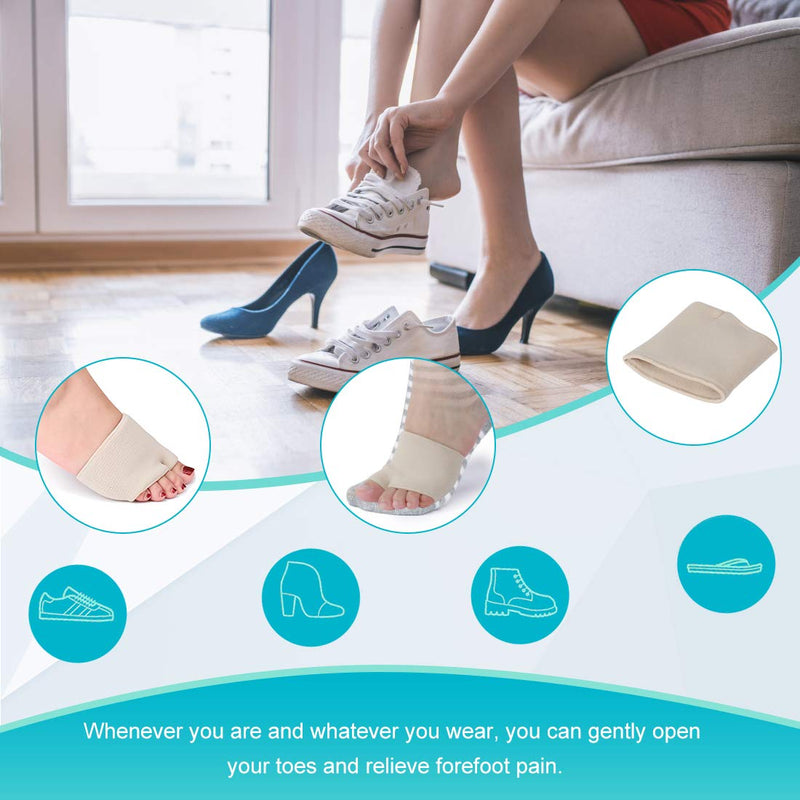 Haofy Gel Metatarsal Pads Mortons Neuroma Pads, Ball of Foot Cushion Pads Support for Hard Skin Diabetic Feet, Calluses, Blisters, Metatarsalgia, Forefoot Pain Relief for Barefoot or Wear in Shoes - S - NewNest Australia