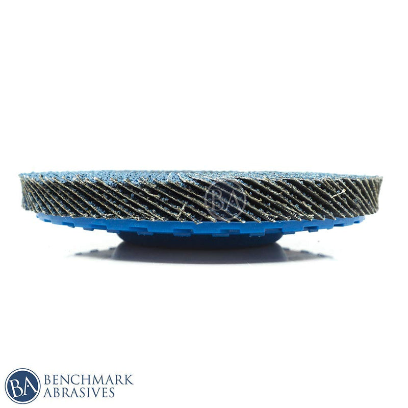 Benchmark Abrasives 4-1/2" x 5/8"-11 Type 27 High Density Zirconia Trimmable Flap Discs - 5 Pack (80 Grit) 80 Grit - NewNest Australia