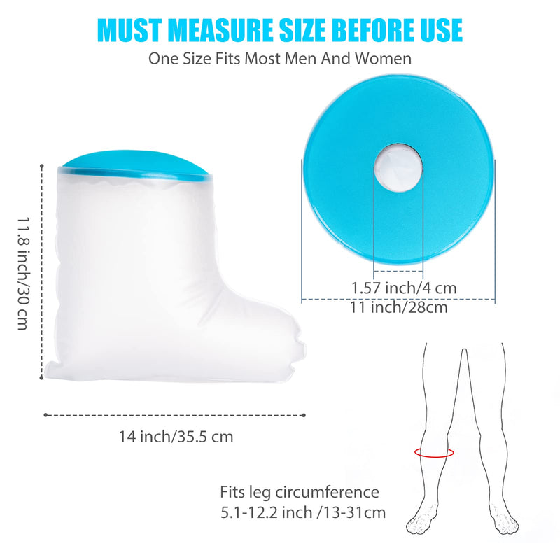 Waterproof Foot Cast Cover for Shower: Cast and Bandage Protector for Bathing, Plaster Cast Cover Clear Cast and Dressing, Reusable Watertight Protection Dry for Broken Foot, Ankle - NewNest Australia