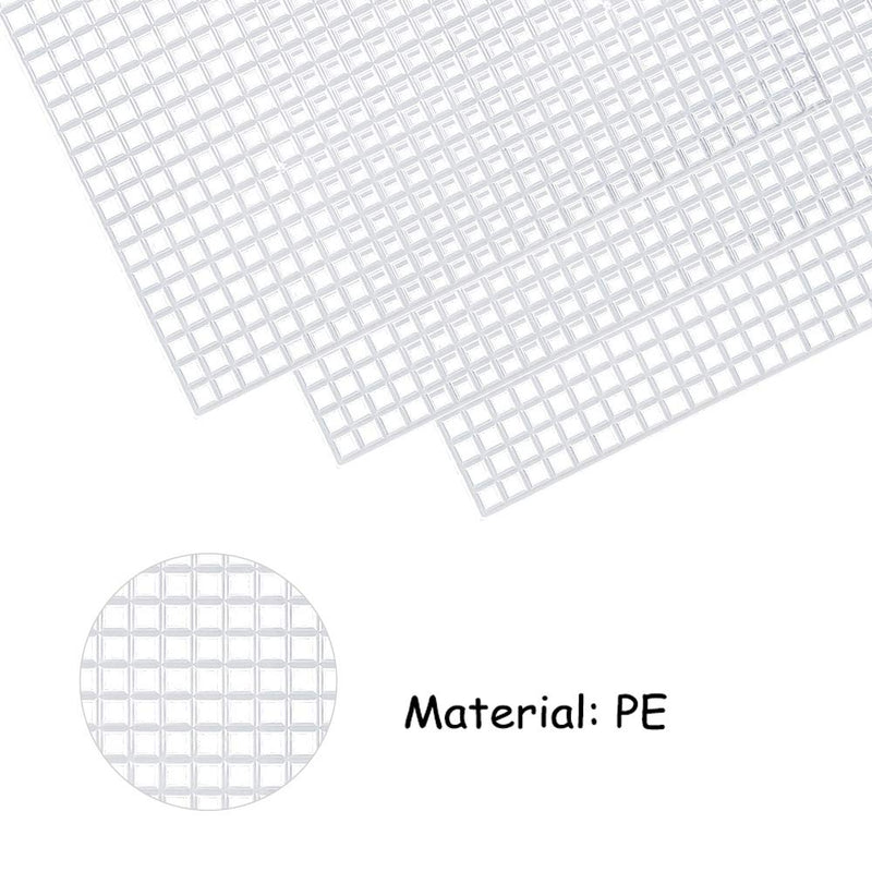 Pllieay 36 Pieces Mesh Plastic Canvas Sheets Kit Including 30 Pieces 6 Shapes 3 Inch Plastic Canvas and 6 Pieces Rectangular Plastic Canvas, Embroidery Tools for Embroidery Plastic Canvas Craft - NewNest Australia