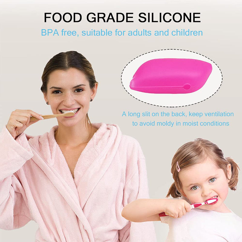 V-TOP Silicone Toothbrush Case Covers, 12 Pack Toothbrush Head Covers for Travel, Tooth Brush Covering for for Home and Outdoor 12 Count (Pack of 1) - NewNest Australia