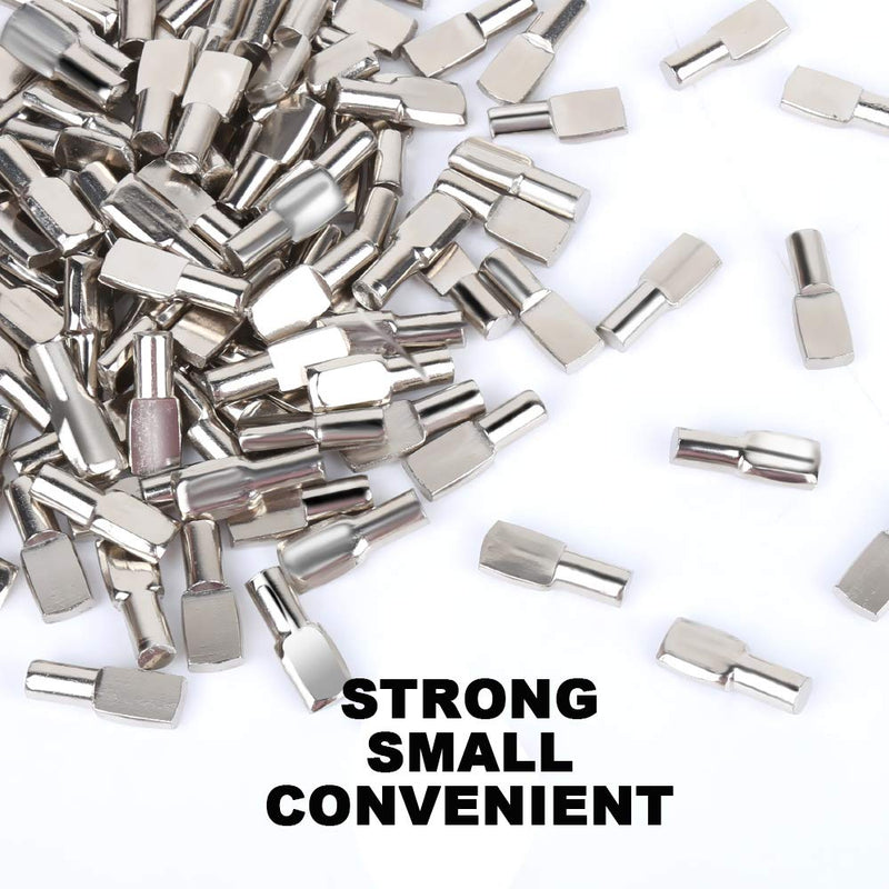 100 Packs Shelf Pins, FANDAMEI Metal Nickel Support Pegs Spoon Shaped Cabinet Support Pins Holder (5mm) - NewNest Australia