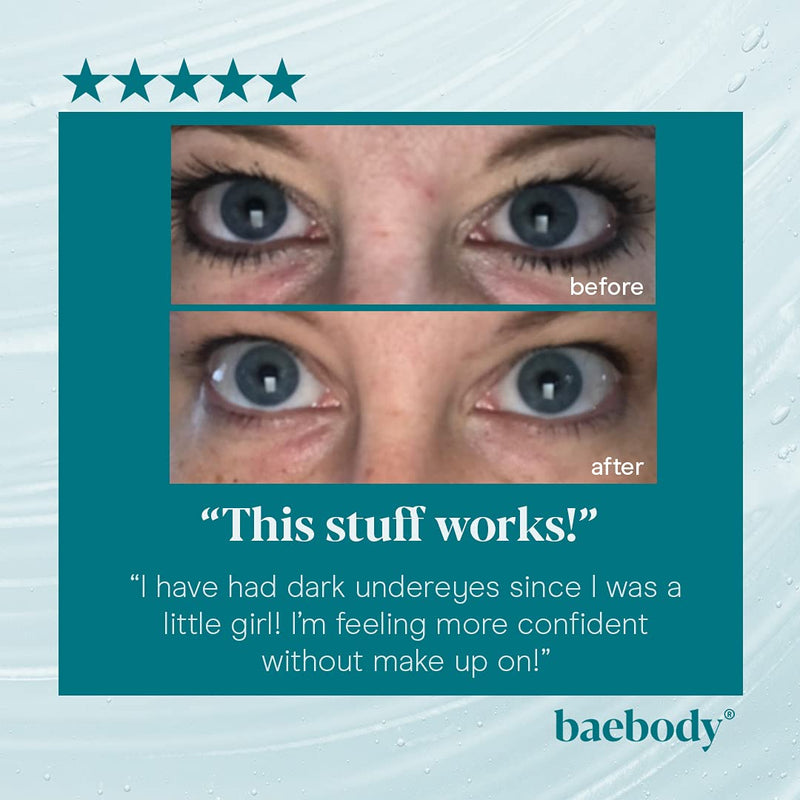 Baebody Eye Gel Travel Size for Under and Around Eyes to Smooth Fine Lines, Brighten Dark Circles and De-Puff Bags with Peptide Complex and Soothing Aloe, 0.5 Fl Oz 0.5 Fl Oz (Pack of 1) - NewNest Australia