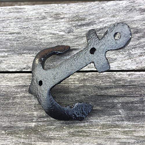 NewNest Australia - storeka Nautical Cast Iron Ship Anchor Weathered Nautical Wall Hooks Coat Hook, Screws Included (5 PCS) 5 PCS 