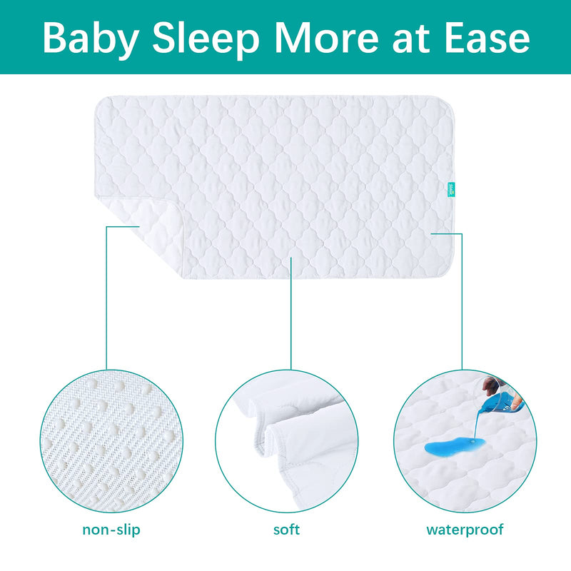 Kids Toddler Potty Training Pads, Waterproof Crib Mattress Protector for Wetting Pad, Incontinence Bed Pad 28" x 52",Anti Slip & Durable Waterproof Baby Bed Pad Cover, White - NewNest Australia