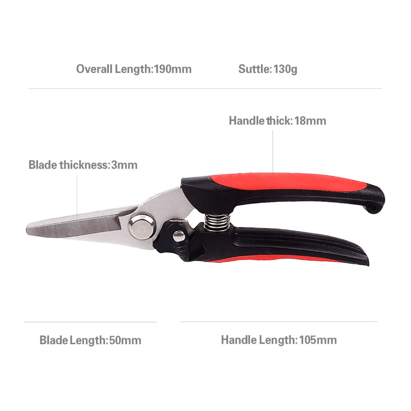 Henglong Steel Pruning Shears - Best Tree Trimmer, Garden Shears, Hand Pruner—Razor Sharp Bypass Secateurs, Ergonomic Gardening Tool for Effortless Cuts 2pcs/pack - NewNest Australia