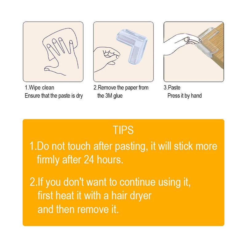 Clear Corner Guards(12 Pack),Table Corner Protectors,Clear Edge Bumpers,High Resistant Adhesive Gel,Corner Protector for Baby,Kids,Furniture,Cabinet,Glass,Coffee Table,ect. - NewNest Australia