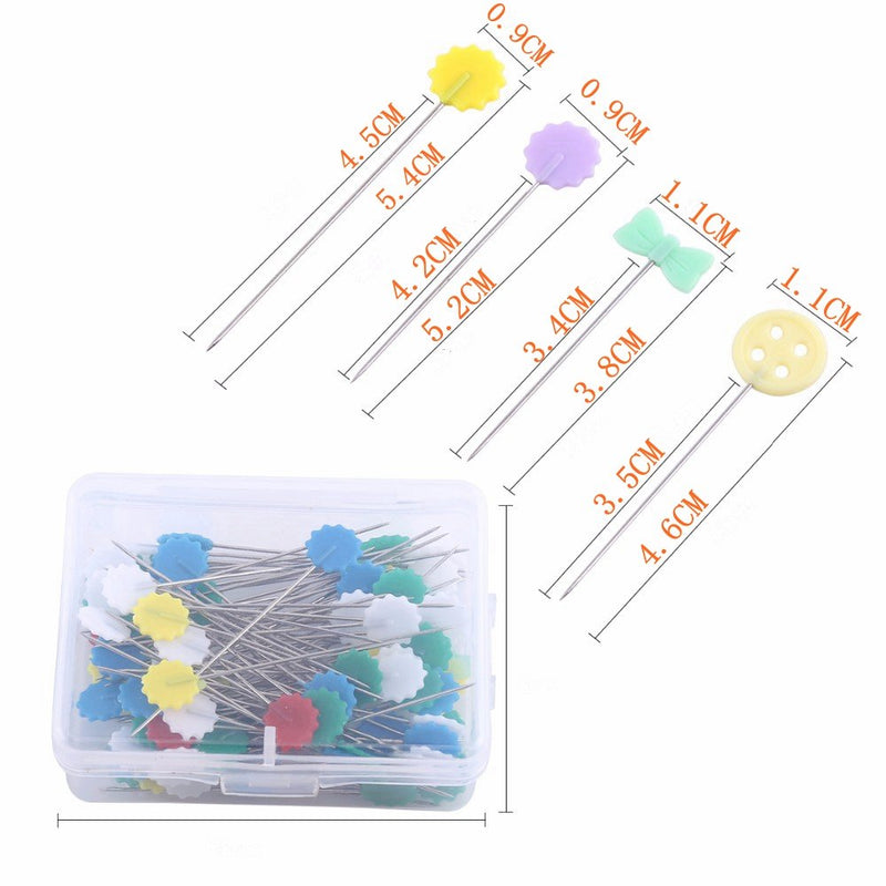 HONEYSEW 100PCS of Quilting/Patchwork Pins 4 Styles for Choose (PIN(A+B+C+D)) Pin(a+b+c+d) - NewNest Australia