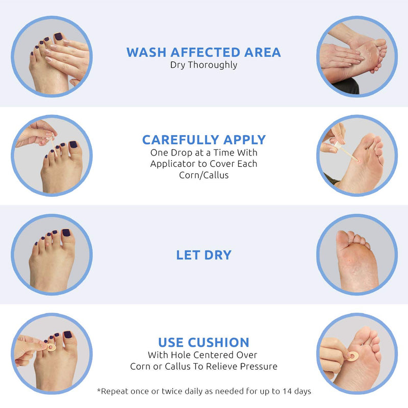 Comfort Zone Maximum Strength Liquid Corn & Callus Remover Treatment with Salicylic Acid, 0.33 Oz, 4 Piece Set - NewNest Australia