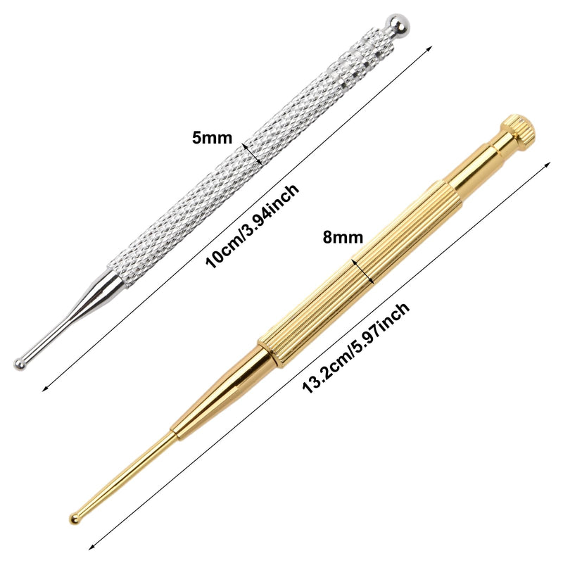 Pack Of 2 Acupressure Pen, Acupressure Stick, Acupuncture Pen Made Of Stainless Steel, Retractable Acupuncture Sticks, Meridian Pen, Massage Pen, Acupuncture Needles For Pain Relief - NewNest Australia