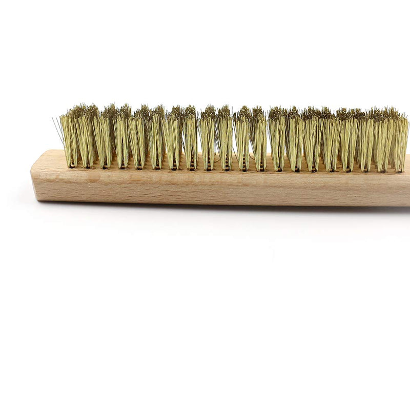 Brass Brush,Soft Brass Bristle Wire Brush,Wire Scratch Brush with 10" Beechwood Handle,3Pcs 2 - NewNest Australia