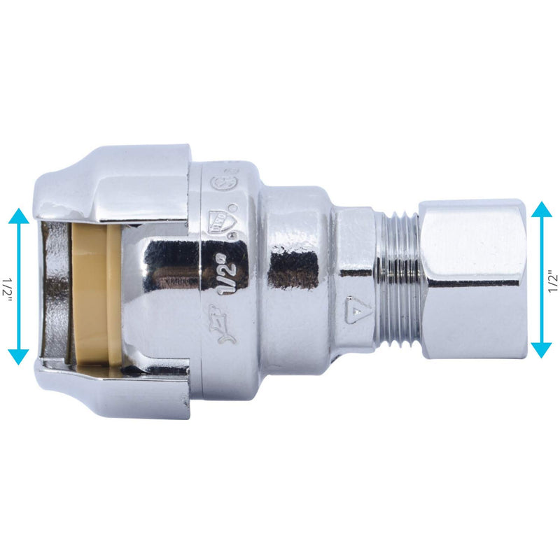 SharkBite U637LFA Adapter 1/2 Inch x 3/8 Inch RT LF, Push-to-Connect, PEX, Copper, CPVC - NewNest Australia