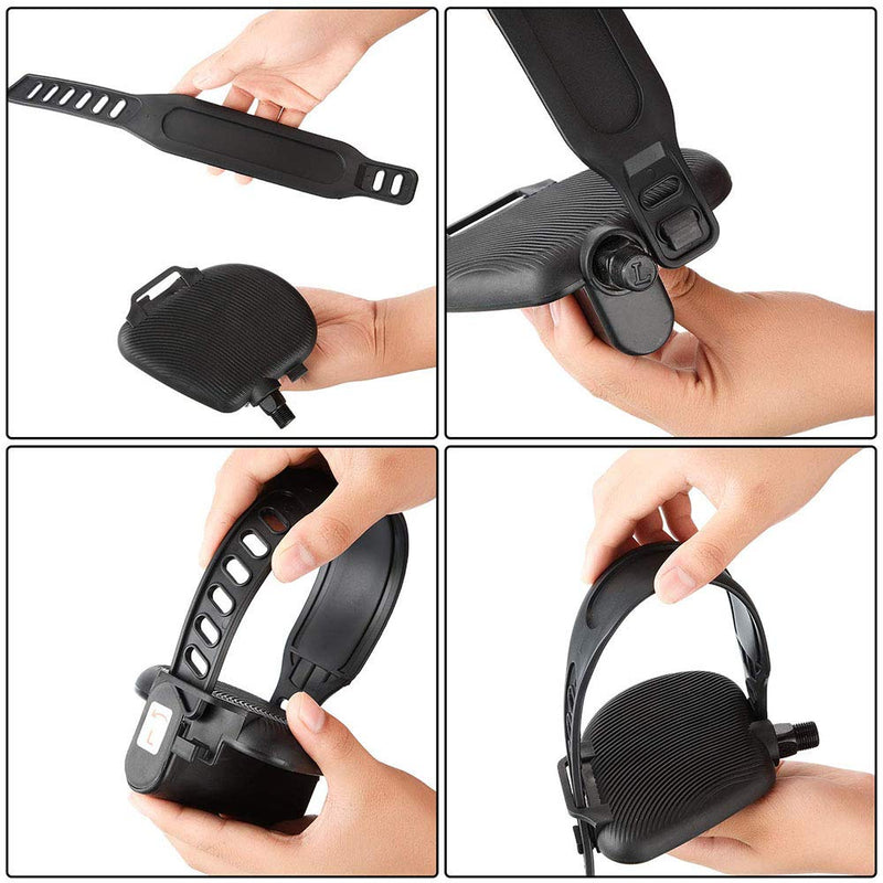 Exercise Bike Pedal Straps, Heavy Duty Adjustable Length Universal Pedal Strap Fits Most Bike Pedals Exercise Bike Bicycle Cycle for Home or Gym 4pcs - NewNest Australia