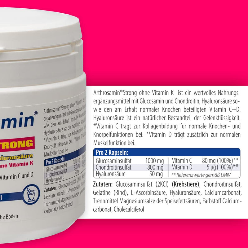 ARTHROSAMIN strong without vitamin K capsules, 270 capsules - NewNest Australia