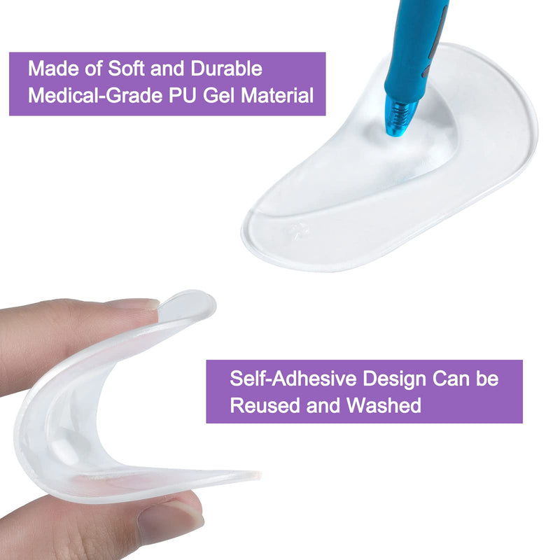 Gel Arch Support Pads Plantar Fasciitis Shoe Inserts Insole, 6 Pairs Adhesive High Arch Pad Flat Feet Shoe Inserts Arch Cushions for Relieve Pressure and Foot Pain, One Size, Unisex (Clear) 6 Clear - NewNest Australia
