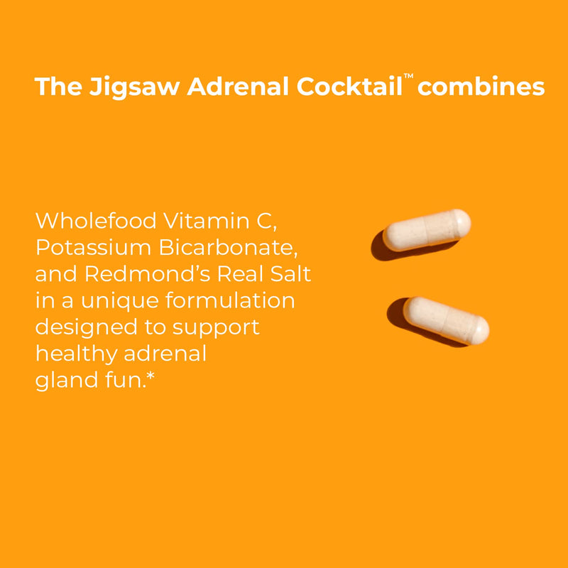 Jigsaw Health Adrenal Cocktail with Whole-Food Vitamin C, 360 Capsules - NewNest Australia