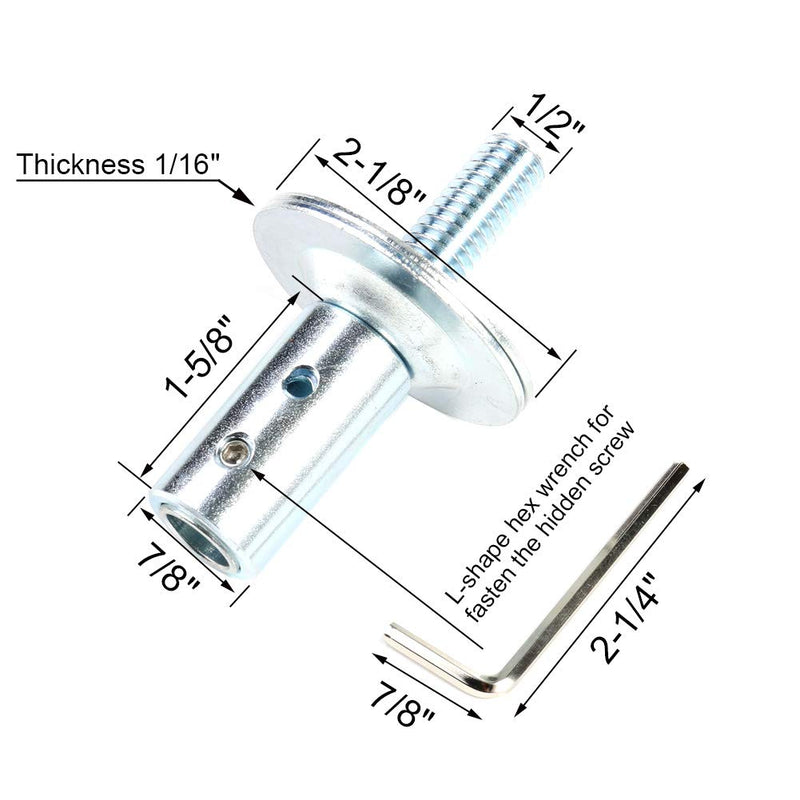 EMILYPRO Shaft Arbor Extension 1/2" and 5/8"/ Motor Arbor Threaded Shaft Adapter for Buffing Grinding Wheels / Fit for Bench Grinder - Right 1 Pack for Grinder 1/2" & 5/8" 1 Pc - NewNest Australia