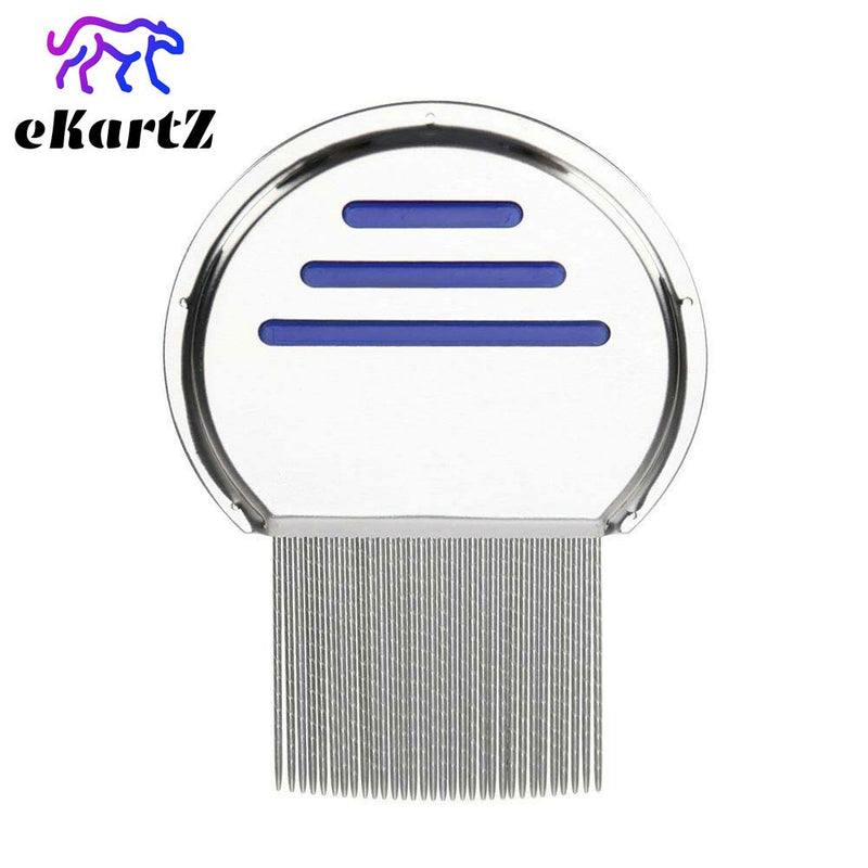 Lice Nit Comb Get Down Stainless Steel Metal Tooth Head Long Teeth/Professional Stainless Steel Nit Comb for Head Lice Treatment,Reusable,Removes Louse Nits (Pack of 1) 2 Count (Pack of 1) - NewNest Australia